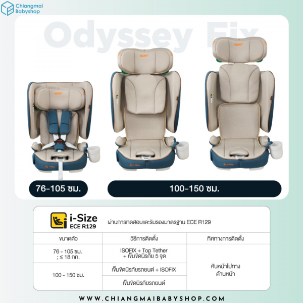 GLOWY STAR เบาะติดรถยนต์ รุ่น Odyssey Fix - Image 4